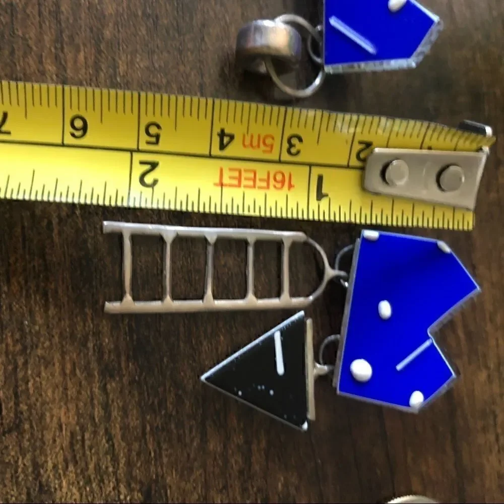 80’s  Sterling 925 Building Elements Earrings